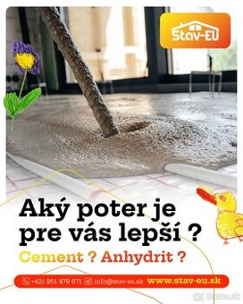 Realizujeme anhydritové potery v okrese Snina