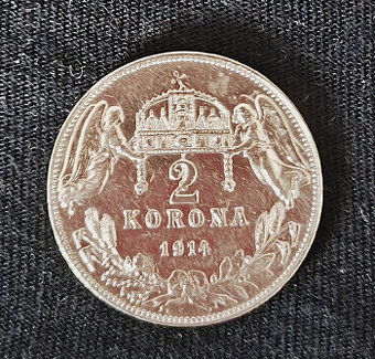 ☀️ 2 korona 1914, Rakúsko - Uhorsko, František Jozef I. ☀️ R - 1
