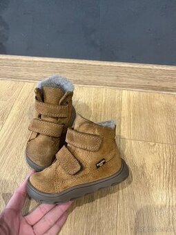 Detske barefoot zimnr topanky Froddo Zeru Tex Furry- Cognac