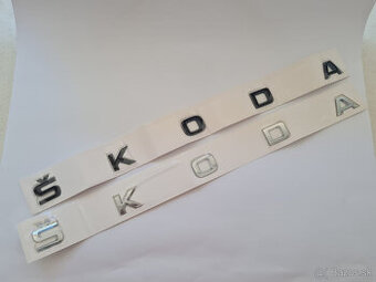 ŠKODA nápisy ČIERNE / CHROMOVE