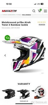 Airoh Twist 3 Rainbow+Pitcha purple limited edition