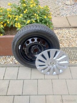 Predám plechové disky 6Jx16H2 ET48 R16 a zimné pneu
