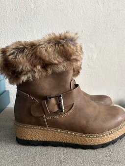 Damske zimne kozene topanky Jenny Jairy vel. 36