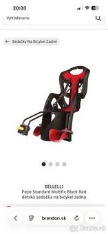 Detská sedačka na bicykel