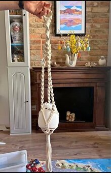 Handmade macrame držiak na kvety