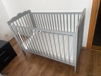 Detská postieľka Klups s matracom (Jysk) 120x60cm