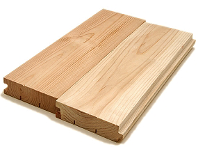 Zrubový profil dlážkovica smrek/červený smrek 45mm 65mm AB