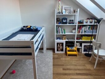 NOVÁ POSCHODOVÁ POSTEĽ, 90/200 cm biela, buk