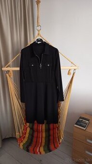 Dámske šaty čierne XL nové zo zipsom