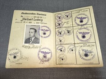 3. Ríša študentský preukaz, ww2