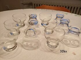 Sklenené poháre na vodu/džus - rôzne