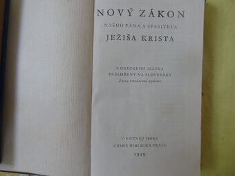 Predám Nový zákon z r. 1949