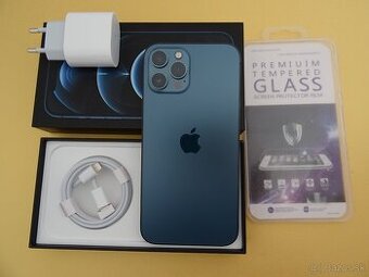 iPhone 12 PRO MAX 256GB BLUE - ZÁRUKA 1 ROK - 100% BATERIA