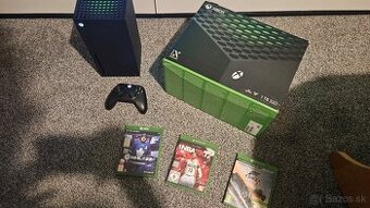 Xbox Serie X 1TB + joypad a hry - aj vymením