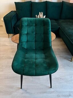 Predám krásne smaragdové stoličky 4KS - 1