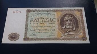5000 korun slovenskych 1944 Knieza Mojmir