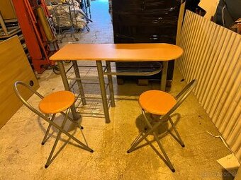 Barový stôl + dve stoličky skladateľne