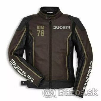 Ducati Kožená Moto Bunda Hnedá