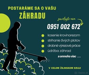 🔧 ZÁHRADNÉ PRÁCE & KOSENIE KROVINOREZOM – LETO 2026 🌿