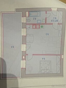 Nový 2- izbový byt s terasou - 1