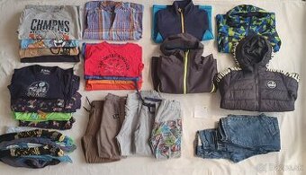 BALÍK OBLEČENIA CHLAPEC 134/140 30+ ks TOP STAV