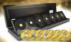 investičné zlaté mince - 7x 0.5g collection 2015 a 2016 - 1