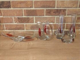 hutné sklo misa, váza, popolník - 1