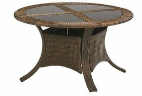 Záhradný stôl umelý ratan, Cortina Ø136 cm - 1