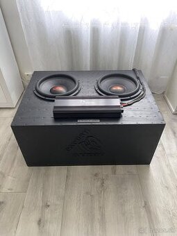 Subwoofer 2x15” + zosilnovac 2500W