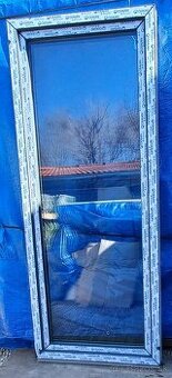 Predám balkonove dvere 95x230 antracit/biela trojsklo Gealan
