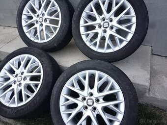 Seat 16"5x100 ...195/55 R16 orig.hlinik.disky letná sada