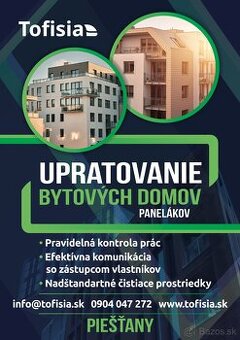 upratovanie bytových domov Piešťany