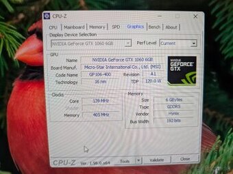 Grafická karta MSI gtx 1060