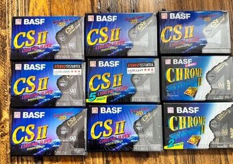 BASF CS II 90 Audiokazety , 9 kusov