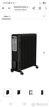 Predám olejový radiátor Sencor