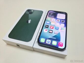 APPLE IPHONE 13 128GB GREEN,ZDRAVIE BATERKY 100%
