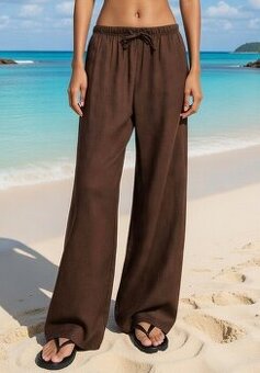 Dámske hnedé Bershka nohavice