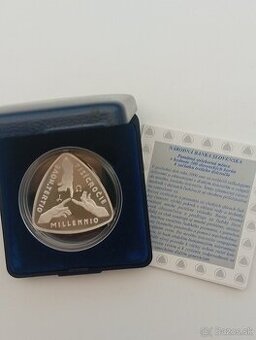 Strieborná minca 500 Sk 3. Tisícročie Proof