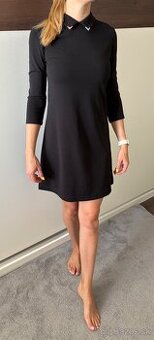 Damske midi cierne saty, dlhy rukav resereved S