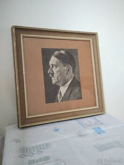 Prodám originální obraz Adolfa Hitlera nalezený na půdě
