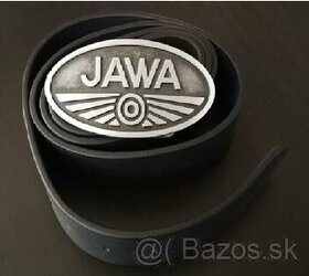 Kvalitní kožený opasek s kovovou přezkou JAWA Nový