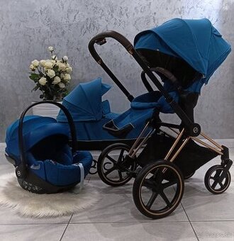 TROJKOMBINÁCIA CYBEX PRIAM ROSEGOLD MOUNTAIN BLUE