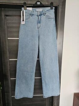 Elastické široké rifle Wide Leg