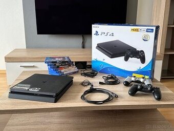 Playstation 4 Slim 500GB + 2x ovládač + krabica