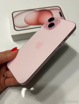 Predám iPhone 15 – 128 GB (ružový)
