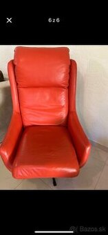 Kožené točiace kreslo