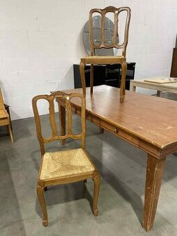 BT115. Vintage stolicky, 2 ks, drevo, vyplet, cena za kus 22