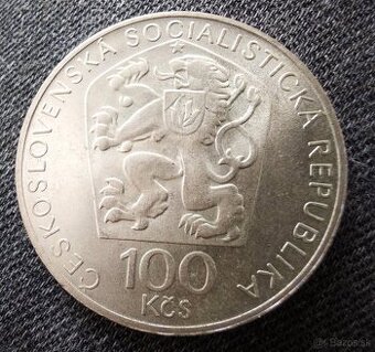 Predám pamätnú československú striebornú mincu, 100 Kčs