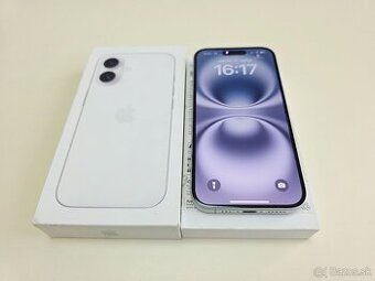 APPLE IPHONE 16 128GB WHITE TOP STAV BATERKA 100%