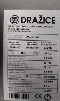 Predám bojler Dražice 125l